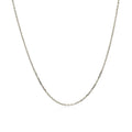 10k White Gold Adjustable Cable Chain (1.10 mm) by Avera Group