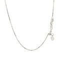 10k White Gold Adjustable Cable Chain (1.10 mm) by Avera Group