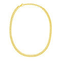 14k Yellow Gold Cuban Chain Choker Necklace by Avera Group