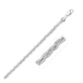 3.5mm 14k White Braided Foxtail Anklet by Bids.com