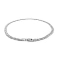 3.5mm 14k White Braided Foxtail Anklet by Avera Group