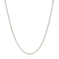 14k White Gold Lumina Pendant Chain (1.00 mm) by Avera Group