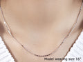14k White Gold Lumina Pendant Chain (1.00 mm) by Avera Group