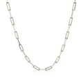 14K White Gold Paperclip Chain (2.50 mm) by Avera Group