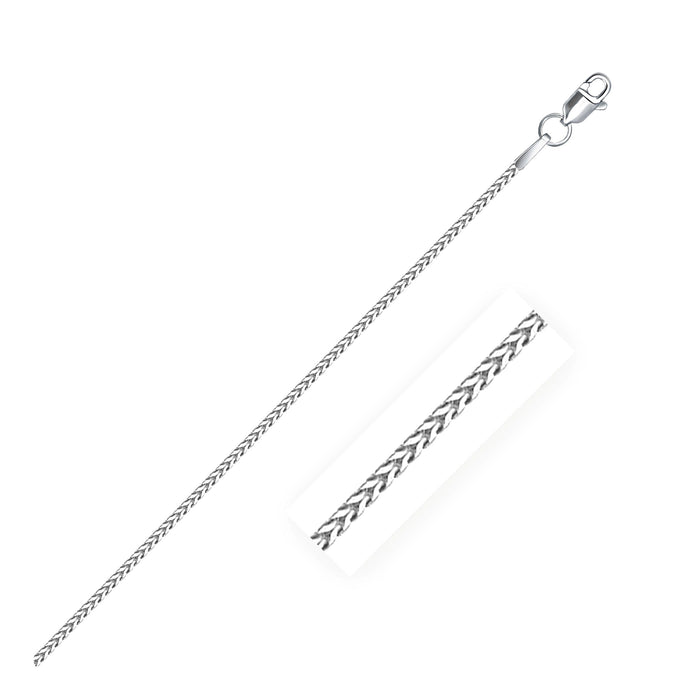 14k White Gold Franco Chain (1.20 mm) by Avera Group
