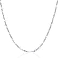 14k White Gold Solid Figaro Chain 1.9mm by Avera Group