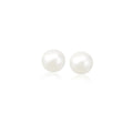 14k Yellow Gold Freshwater Cultured White Pearl Stud Earrings (6mm) by Avera Group