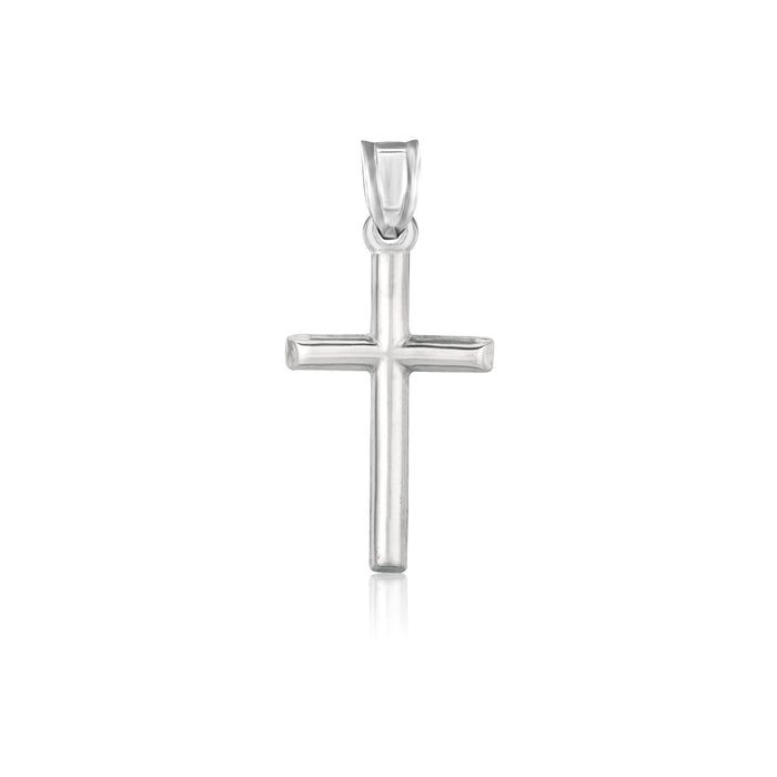 14k White Gold High Polish Cross Pendant by Avera Group