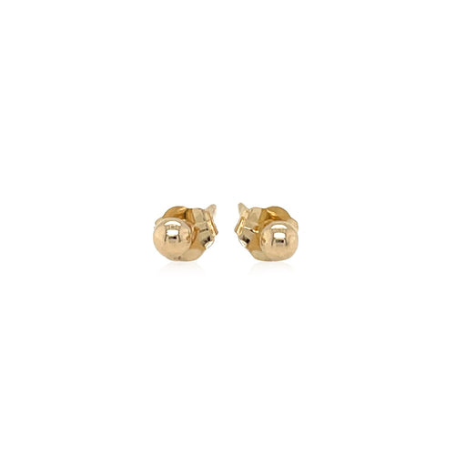 14k Yellow Gold Polished Round Stud Earrings(3mm) by Avera Group