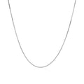 14k White Gold Classic Box Chain (0.60 mm) by Avera Group