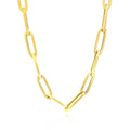 14K Yellow Gold Wide Paperclip Chain (6.10 mm) by Avera Group