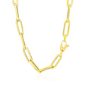 14K Yellow Gold Wide Paperclip Chain (6.10 mm) by Avera Group