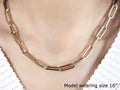 14K Yellow Gold Wide Paperclip Chain (6.10 mm) by Avera Group