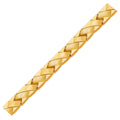 14k Yellow Gold Fancy Basket Weave Line Bracelet (4.85 mm) by Avera Group