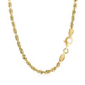 14k Yellow Gold Solid Diamond Cut Rope Chain (2.75 mm) by Avera Group