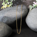 14k Yellow Gold Singapore Chain 0.8mm (0.81 mm) by Avera Group