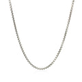 14k White Gold Round Box Chain (1.80 mm) by Avera Group