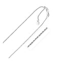 10k White Gold Adjustable Rope Chain 1.0mm by Avera Group