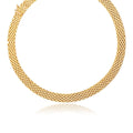 14k Yellow Gold Flexible Panther 9.0mm Line Necklace by Avera Group