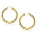 14k Yellow Gold Polished Hoop Earrings (5x40mm) by Avera Group