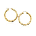 14k Yellow Gold Polished Hoop Earrings (5x40mm) by Avera Group