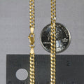 3.6mm 14k Yellow Gold Solid Curb Chain by Avera Group
