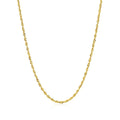 14k Yellow Gold Solid Diamond Cut Rope Chain (1.80 mm) by Avera Group