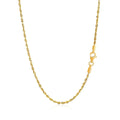 14k Yellow Gold Solid Diamond Cut Rope Chain (1.80 mm) by Avera Group