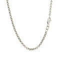 10k White Gold Rolo Chain (2.40 mm) by Avera Group