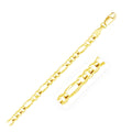 4.5mm 10k Yellow Gold Solid Figaro Bracelet by Avera Group