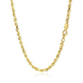 3.5mm 10k Yellow Gold Solid Diamond Cut Rope Chain by Avera Group
