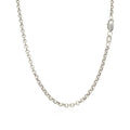 14k White Gold Rolo Chain (2.50 mm) by Avera Group