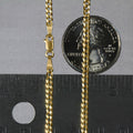 2.6mm 14k Yellow Gold Solid Curb Chain by Avera Group