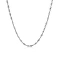 14k White Gold Singapore Chain (1.80 mm) by Avera Group