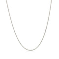 Sterling Silver Rhodium Plated Cable Chain (0.60 mm) by Avera Group