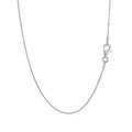 Sterling Silver Rhodium Plated Cable Chain (0.60 mm) by Avera Group