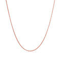 14k Rose Gold Diamond Cut Round Wheat Chain (0.60 mm) by Avera Group