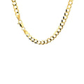 14k Yellow Gold Solid Curb Chain (4.70 mm) by Avera Group