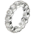 Round Cut Lab Grown Diamond Eternity Ring in 14k White Gold (6 cttw FG/VS2) by Avera Group