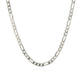 14k White Gold Solid Figaro Chain (3.00 mm) by Avera Group