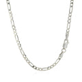 14k White Gold Solid Figaro Chain (3.00 mm) by Avera Group