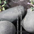 14k White Gold Solid Figaro Chain (3.00 mm) by Avera Group