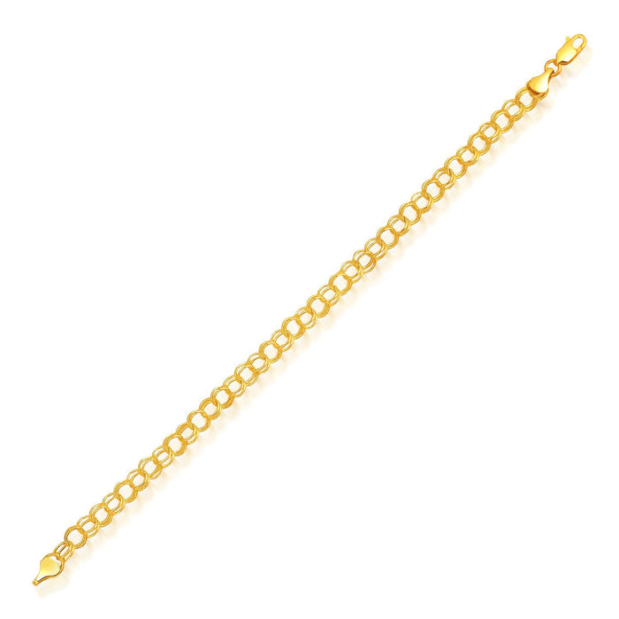 5.0 mm 14k Yellow Gold Lite Charm Bracelet by Avera Group