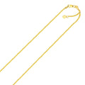 14k Yellow Gold Adjustable Sparkle Chain 1.5mm by Avera Group