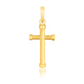 14k Yellow Gold Cross Pendant with Rounded Ends by Avera Group