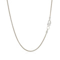 18k White Gold Round Wheat Chain (1.20 mm) by Avera Group