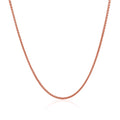 14k Rose Gold Diamond Cut Round Wheat Chain (1.20 mm) by Avera Group