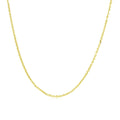 14k Yellow Gold Adjustable Cable Chain (1.10 mm) by Avera Group
