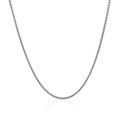 18k White Gold Round Wheat Chain (1.20 mm) by Avera Group