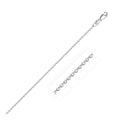 14k White Gold Diamond Cut Cable Link Chain 1.1 mm by Avera Group